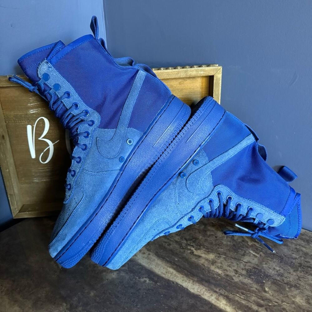 Preowned Nike SF Air Force 1 High Royal Blue Men's High Top Sneakers Men’s 11 US - Picture 6 of 8